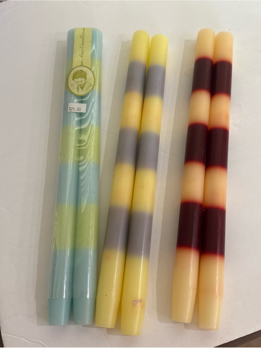 3 sets of two Premium Ana Paraffin Candles Drip Free And Smokeless